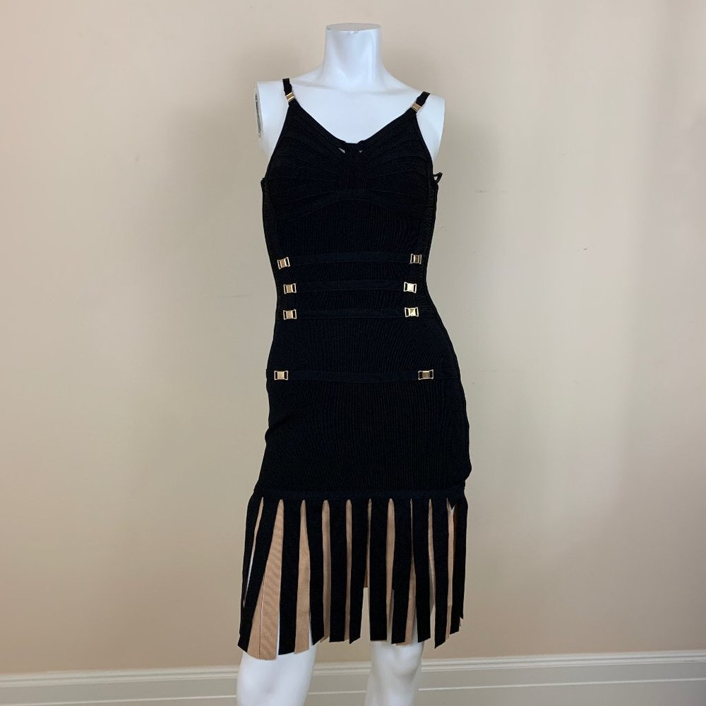 Dubai Black Fringe Party Dress